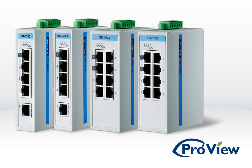 Advantech Launches New ProView SCADA Manageable Switches